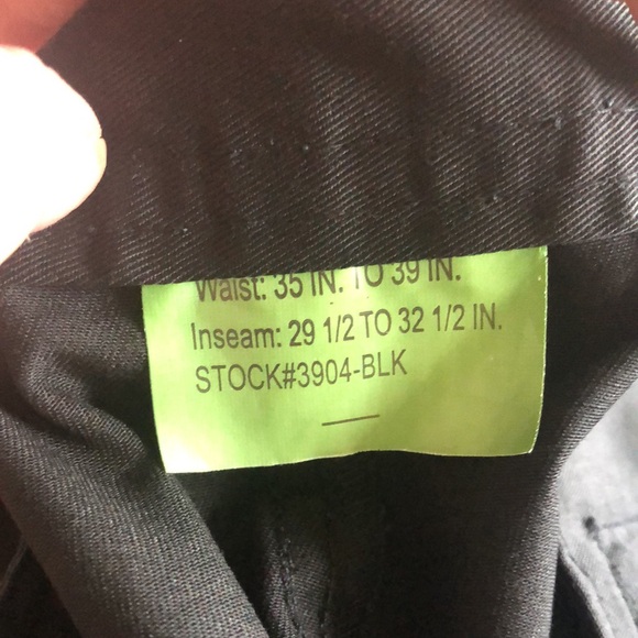 National patrol Black security pants 35 to 39” Cargo cinched ankle pockets nice - Picture 13 of 13